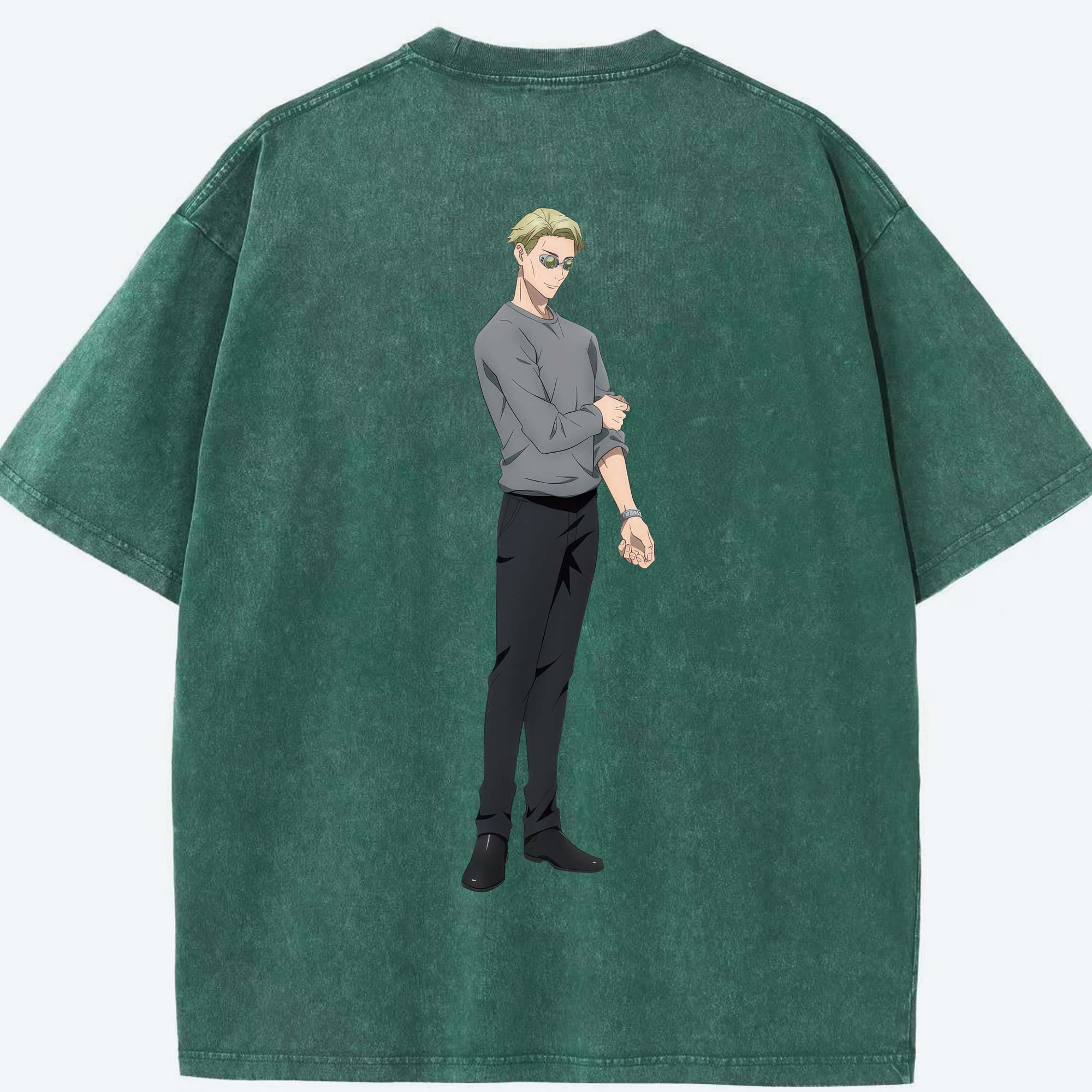 （画像用） 呪術廻戦 Jujutsu Kaisen 綿100% ヴィンテージ風 半袖Tシャツ（背面プリント）